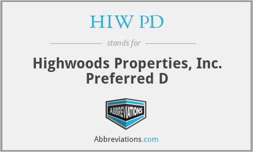 HIW PD - Highwoods Properties, Inc. Preferred D